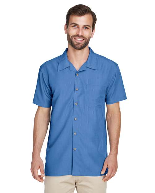 Men's Barbados Textured Camp Shirt - Harriton - M560