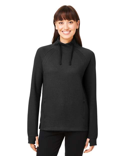 Women's Rhythm Waffle Cross-Neck Pullover - North End - NE200W