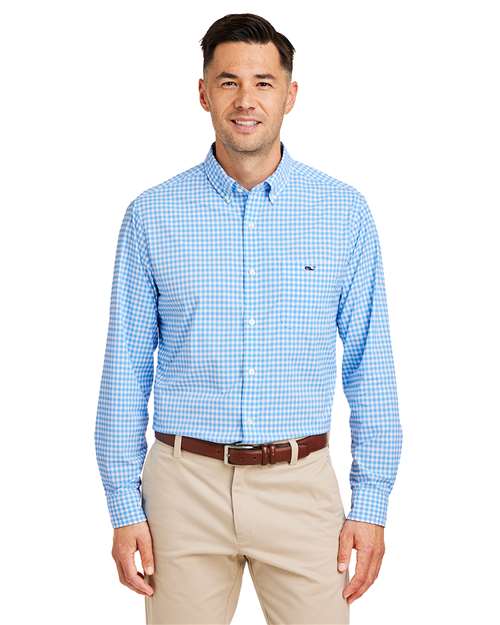 Men's On-The-Go Nylon Gingham Shirt - vineyard vines - W012060