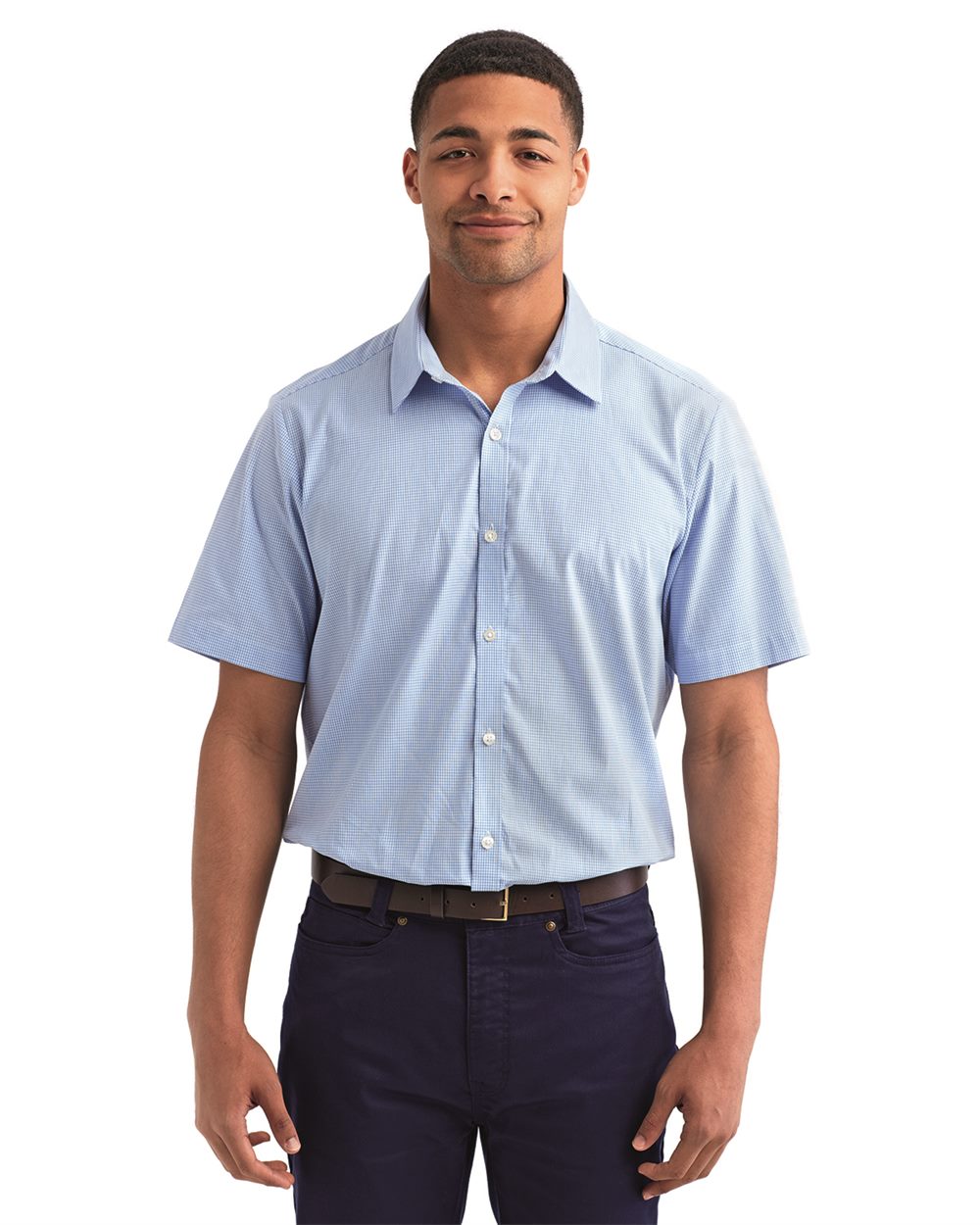 Men's Microcheck Gingham Cotton Shirt - Artisan Collection by Reprime - RP221