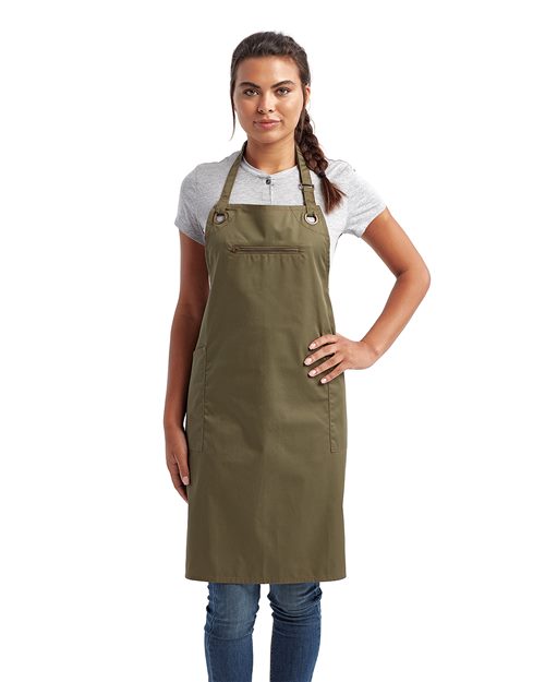Barley Recycled Bib Apron with Pocket – 13151