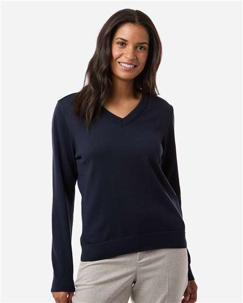 Women's New Classics V-Neck Sweater - Devon & Jones - DG445W