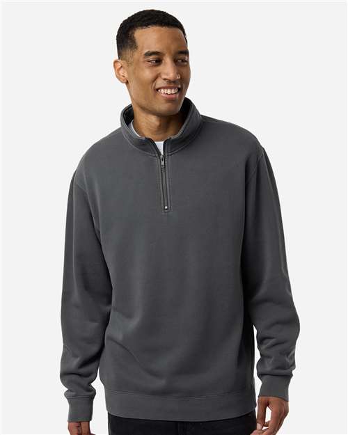 Unisex Pigment-Dyed Quarter-Zip Pullover - Independent Trading Co. - PRM4600QZ