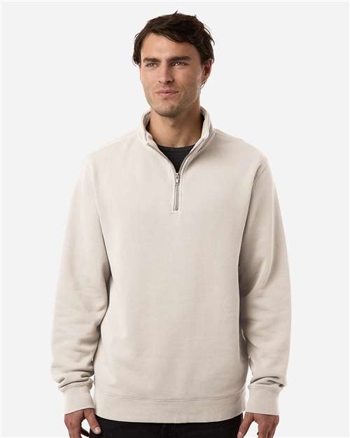 Unisex Pigment-Dyed Quarter-Zip Pullover - Independent Trading Co. - PRM4600QZ