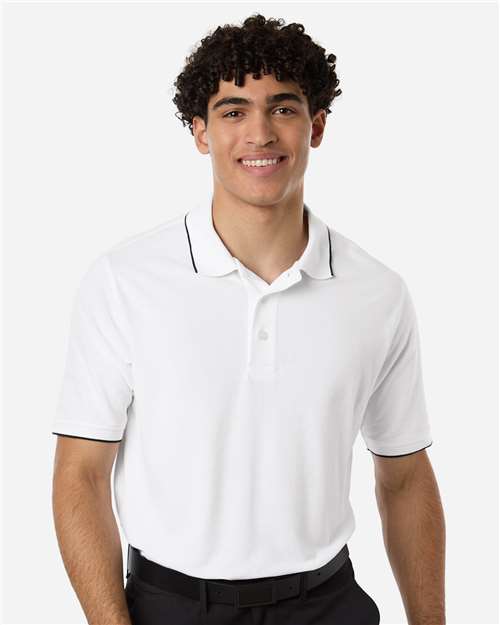 Men's Valiant Cotton Snag Protect Tipped Polo - Harriton – M215