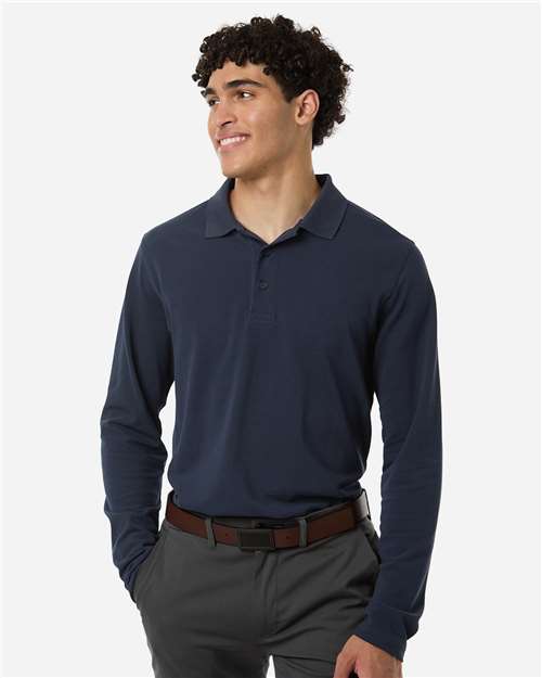 Men's Valiant Cotton Snag Protect Long-Sleeve Polo - Harriton – M205L