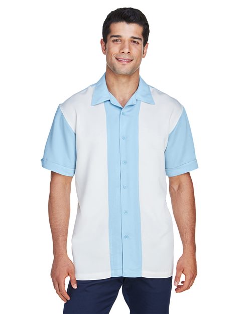 Men's Two-Tone Camp Shirt - Harriton - M575