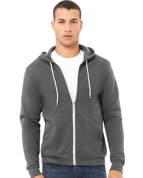 Unisex Sponge Fleece Full-Zip Hoodie Sweatshirt - BELLA + CANVAS - 3739