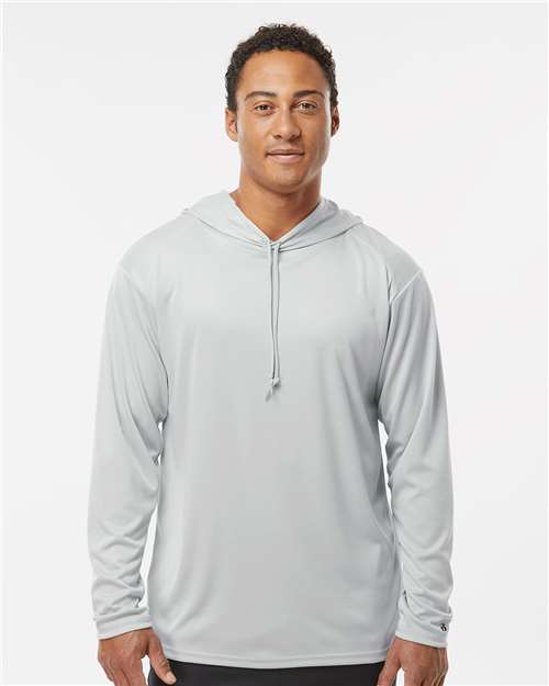 Unisex B-Core Hooded Long Sleeve T-Shirt - Badger - 4105