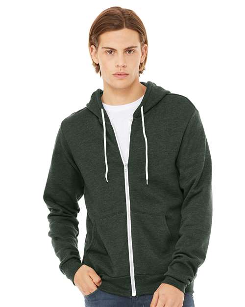 Unisex Sponge Fleece Full-Zip Hoodie Sweatshirt - BELLA + CANVAS - 3739