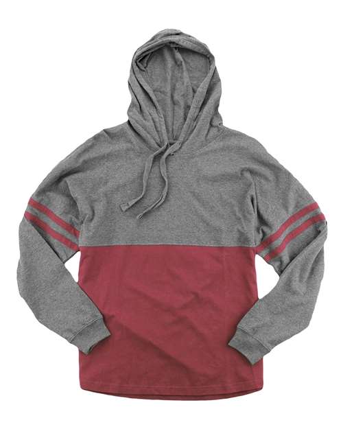 Women's Hooded Pom Pom Jersey T-Shirt - Boxercraft - T18