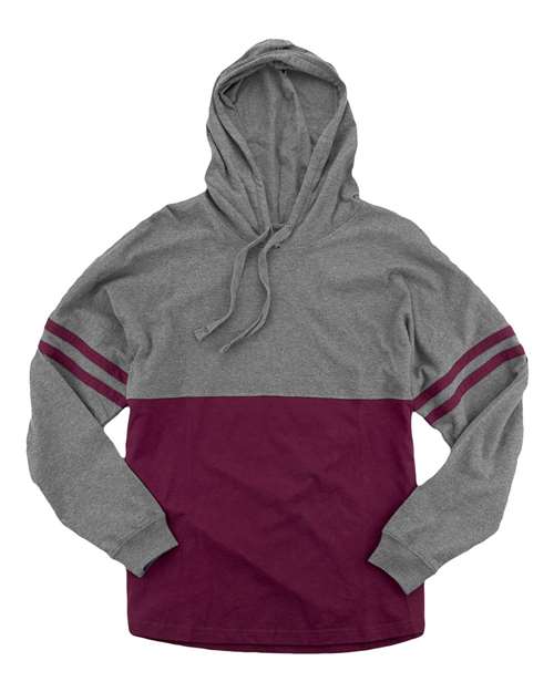 Women's Hooded Pom Pom Jersey T-Shirt - Boxercraft - T18