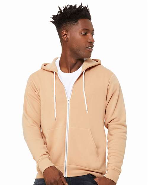 Unisex Sponge Fleece Full-Zip Hoodie Sweatshirt - BELLA + CANVAS - 3739