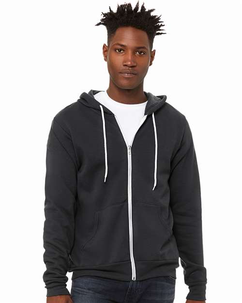 Unisex Sponge Fleece Full-Zip Hoodie Sweatshirt - BELLA + CANVAS - 3739