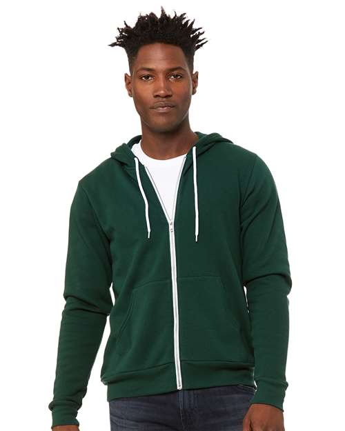 Unisex Sponge Fleece Full-Zip Hoodie Sweatshirt - BELLA + CANVAS - 3739