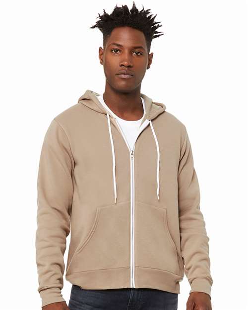 Unisex Sponge Fleece Full-Zip Hoodie Sweatshirt - BELLA + CANVAS - 3739