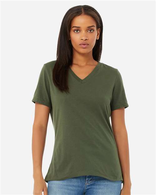 Women’s Relaxed Jersey V-Neck Tee - BELLA + CANVAS - 6405