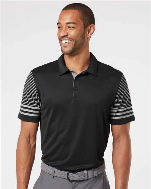 Men's Striped Sleeve Polo - Adidas – A490