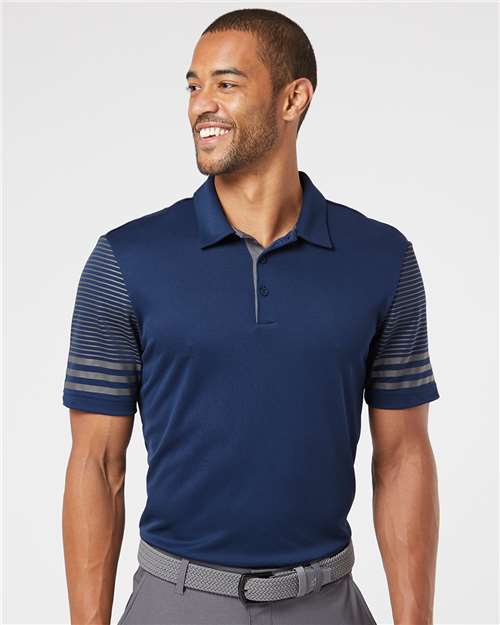 Men's Striped Sleeve Polo - Adidas – A490