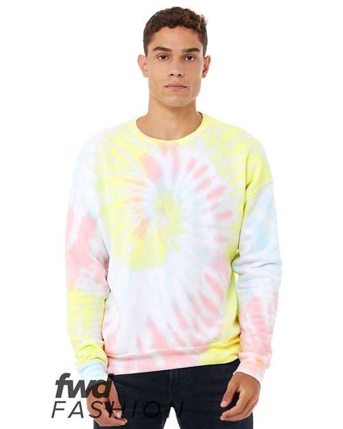 Unisex FWD Fashion Tie-Dyed Crewneck Sweatshirt - BELLA + CANVAS - 3945RD