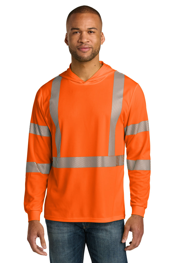 CornerStone ®  ANSI 107 Class 3 Long Sleeve Segmented Tape Hooded Tee CS208 - CS208