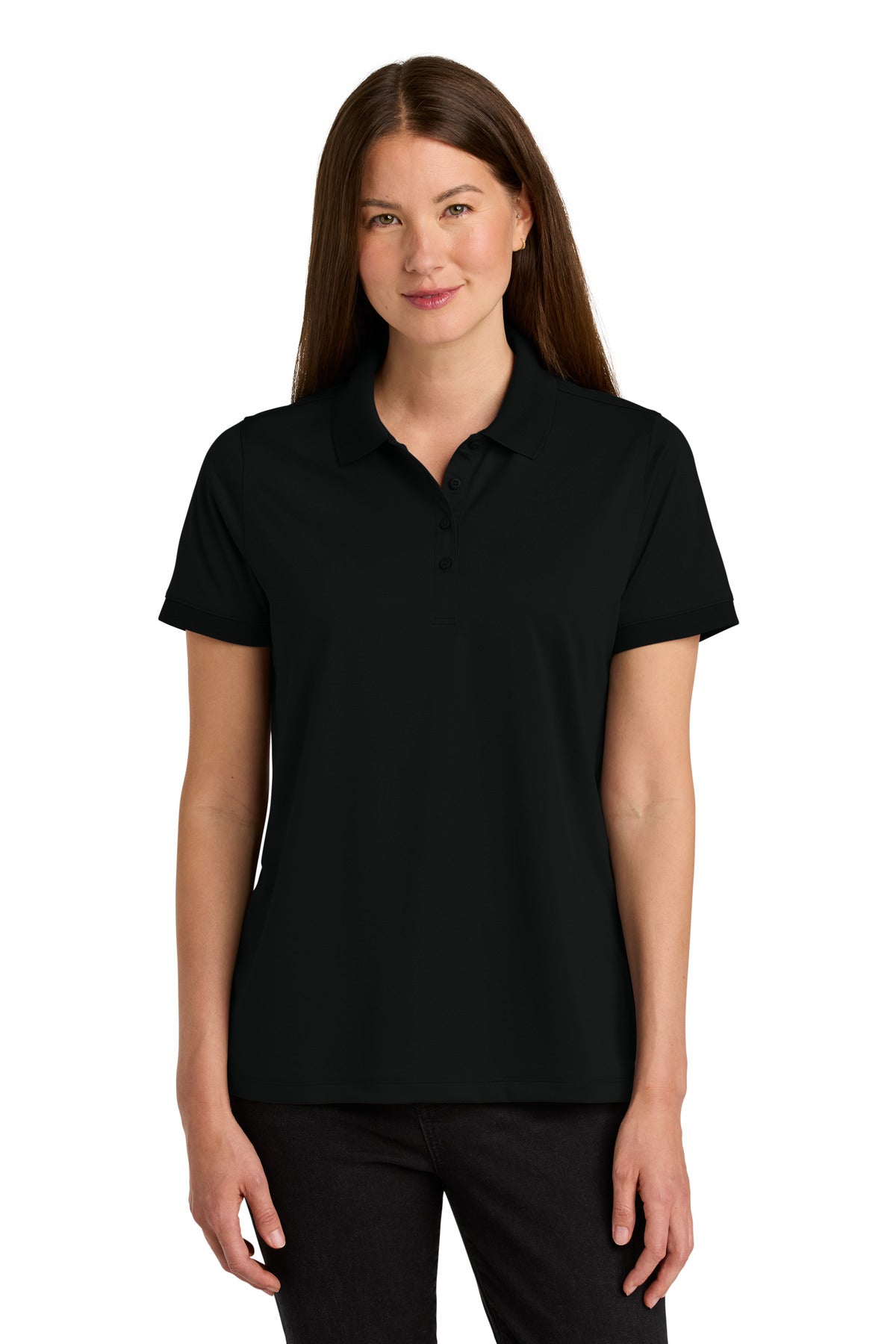 Black work shirt model front