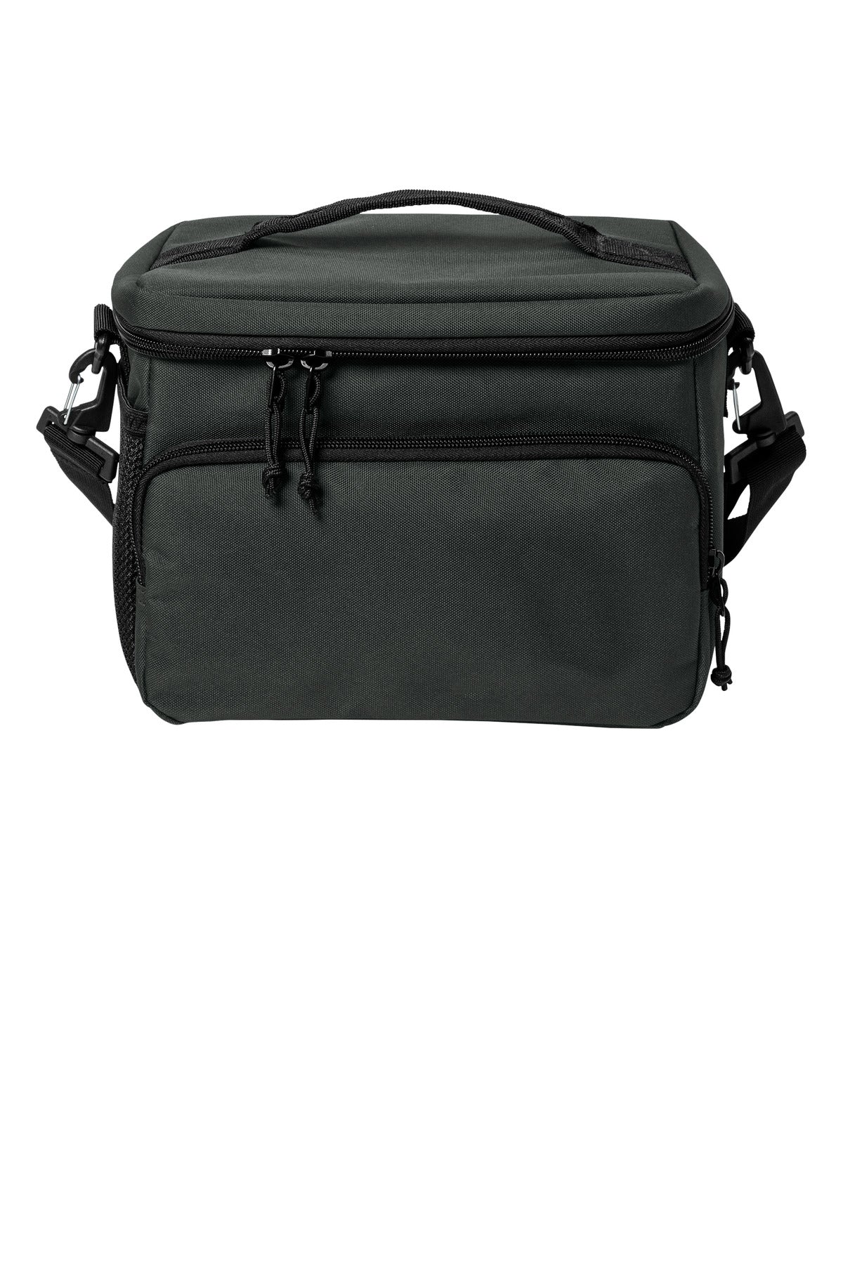 Charcoal utility work bag flat front view