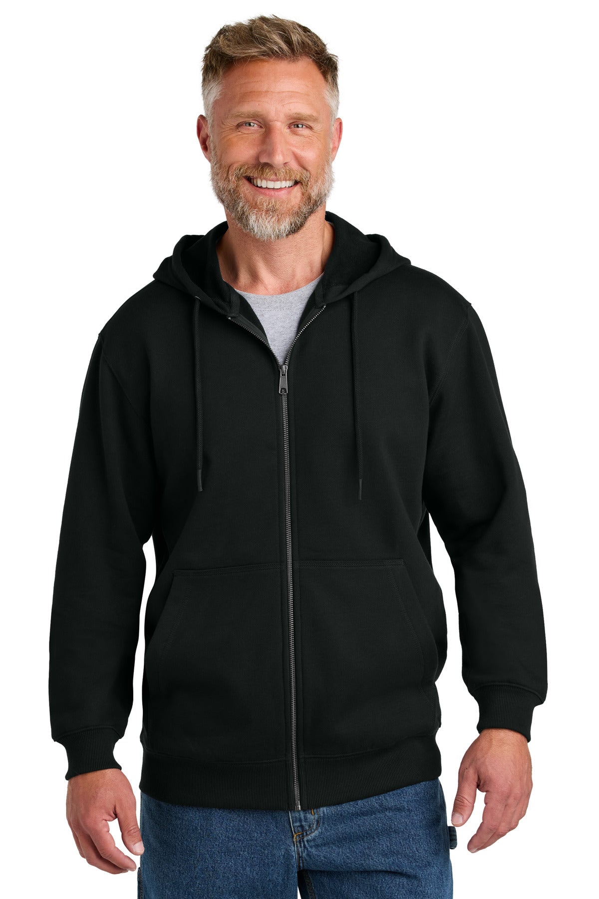 Black fleece jacket model 