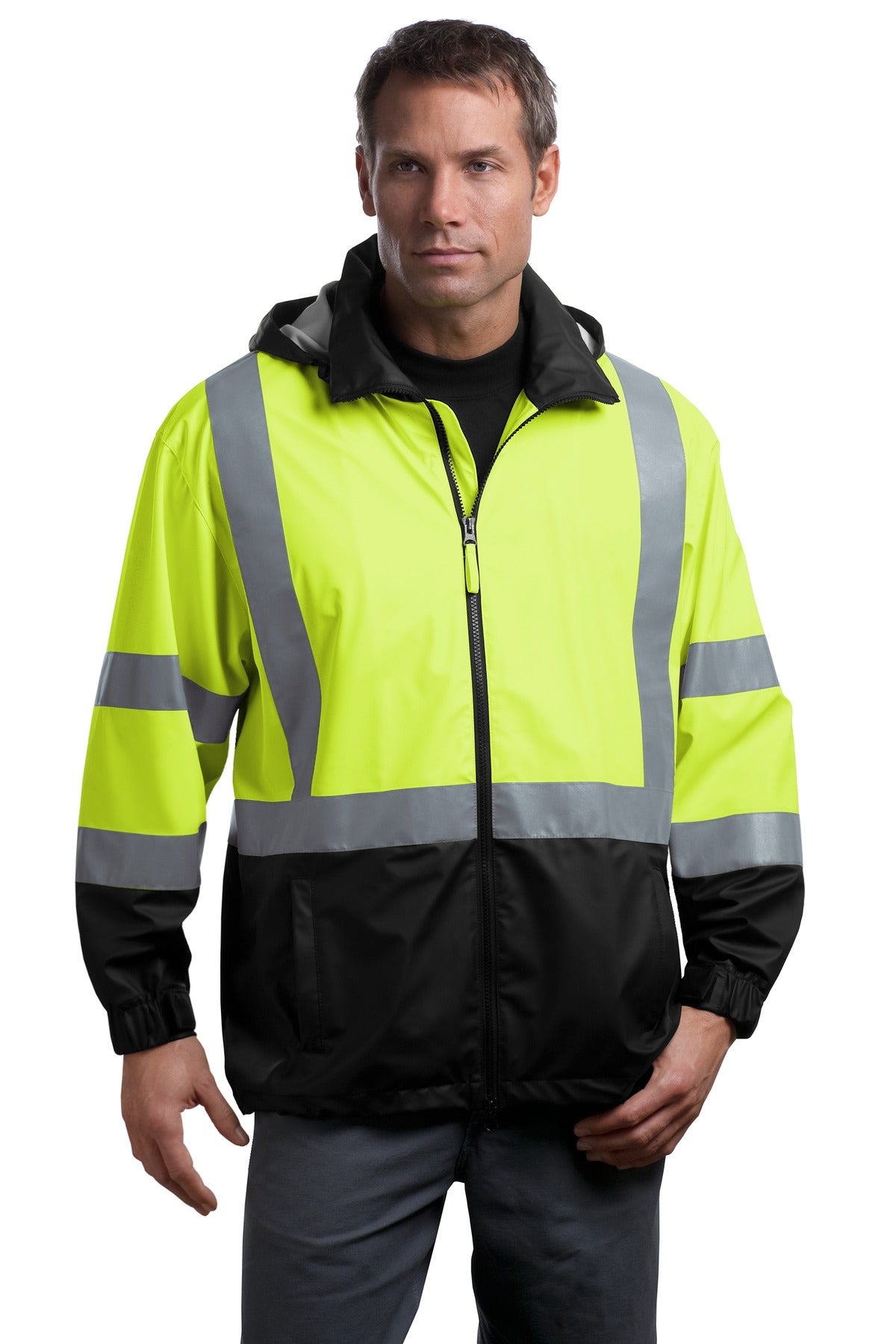 Safety yellow work jacket 