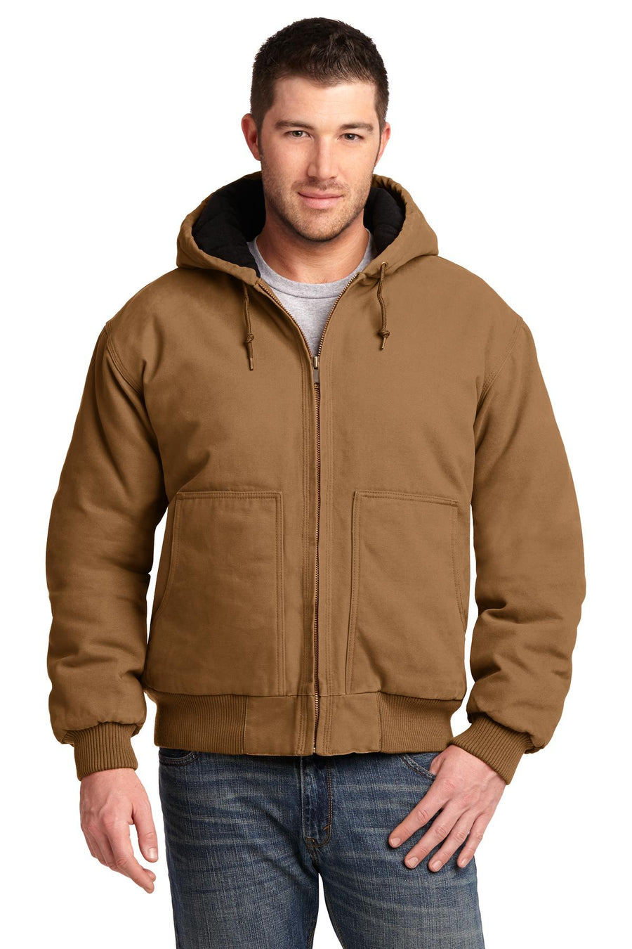 CornerStone ®  Washed Duck Cloth Insulated Hooded Work Jacket. CSJ41