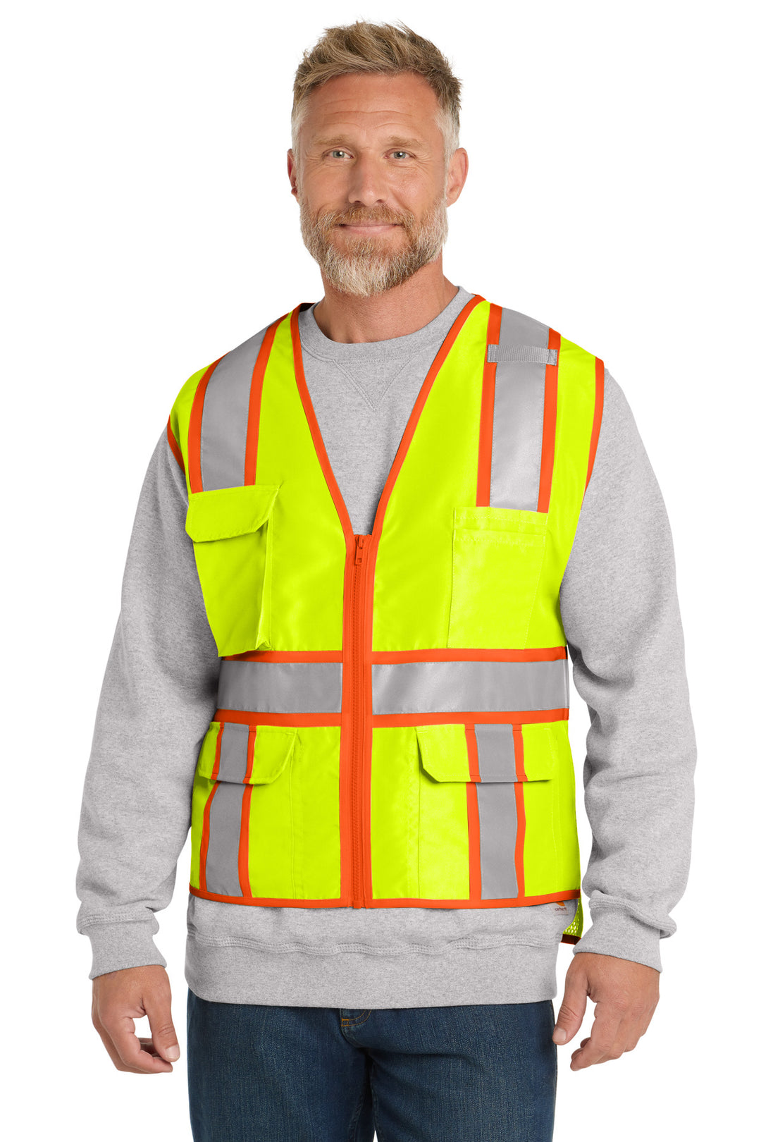 CornerStone  ®  ANSI 107 Class 2 Surveyor Zippered Two-Tone Vest. CSV105