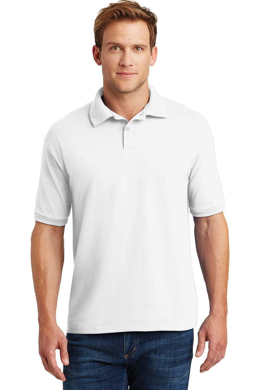 Hanes EcoSmart - 5.2-Ounce Jersey Knit Sport Shirt.
