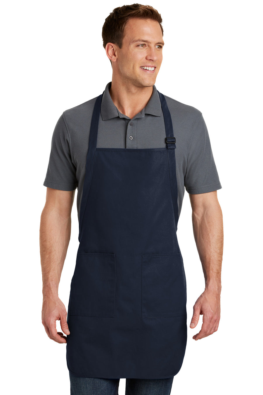 Port Authority Full-Length Apron with Pockets.