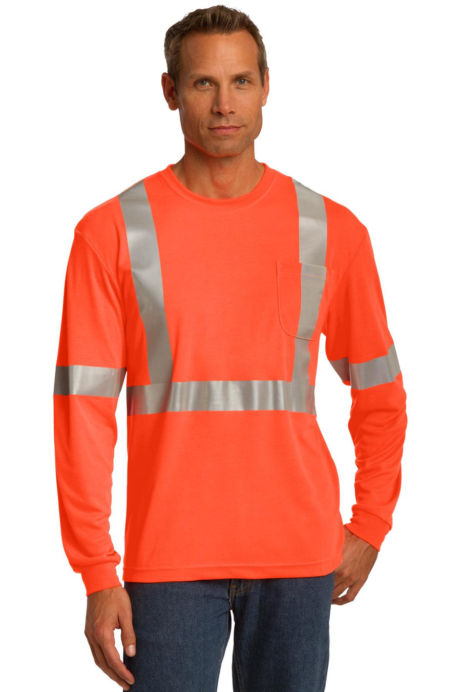 CornerStone ANSI 107 Class 2 Long Sleeve Safety T-Shirt.