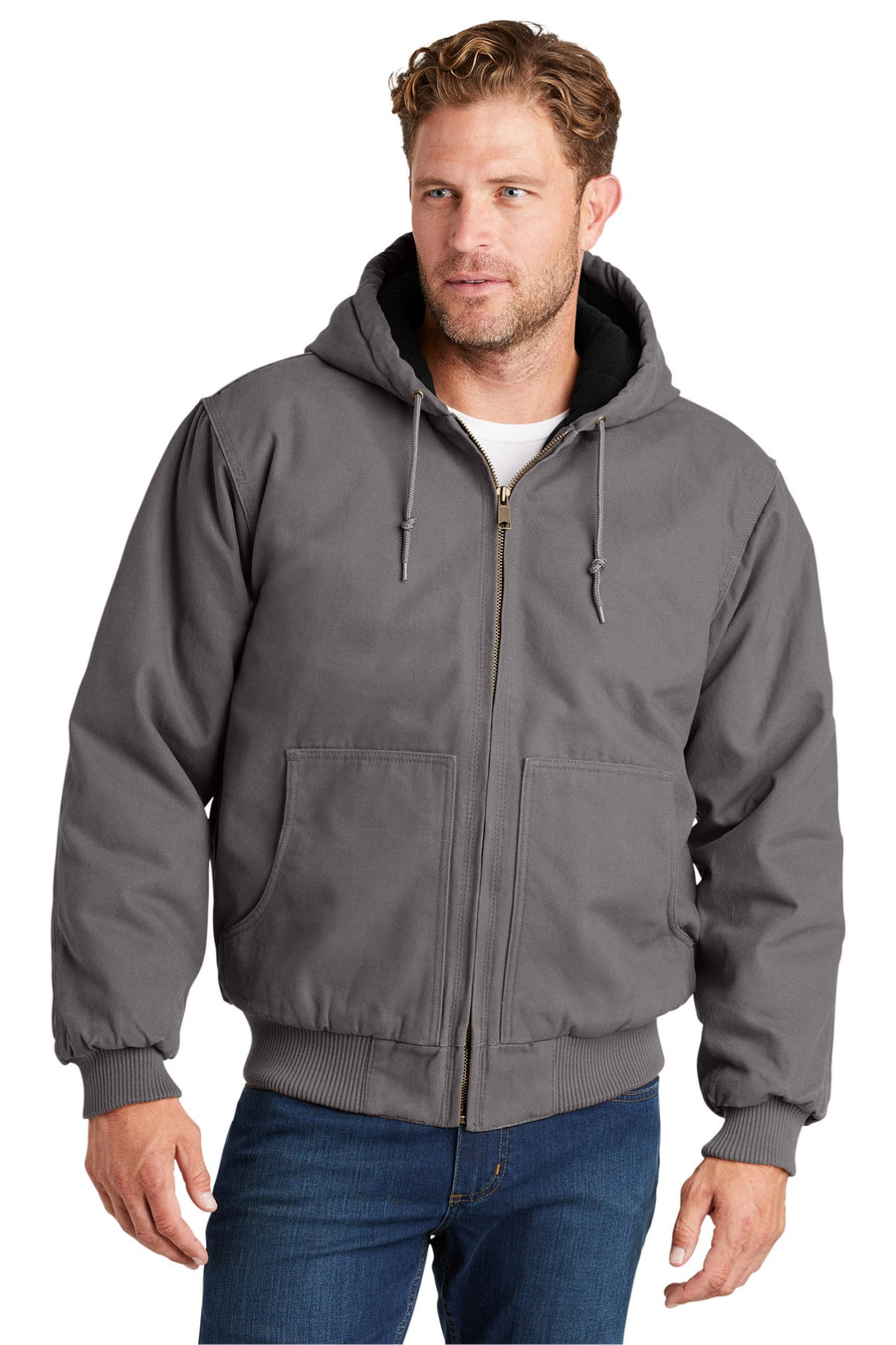 CornerStone Washed Duck Cloth Insulated Hooded Work Jacket.