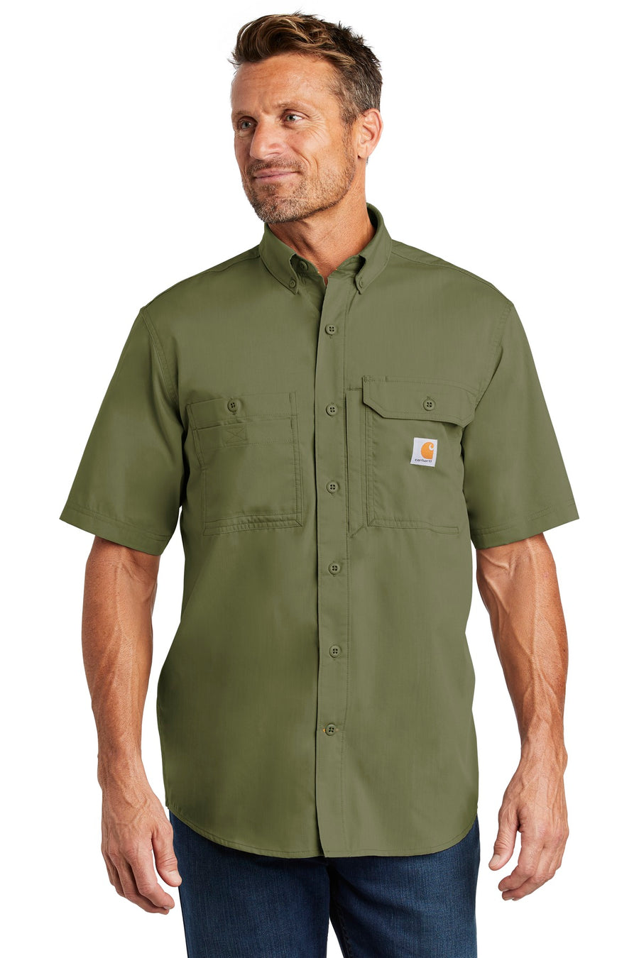 Carhartt Force Ridgefield Solid Short Sleeve Shirt.