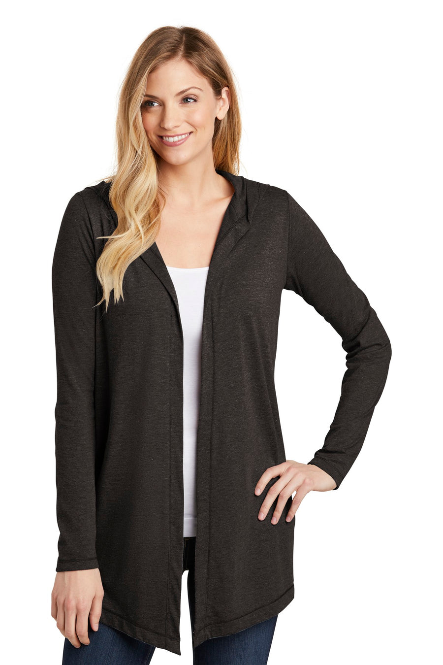 District Perfect Tri Hooded Cardigan.