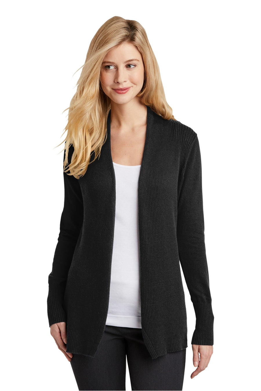Port Authority Open Front Cardigan Sweater.