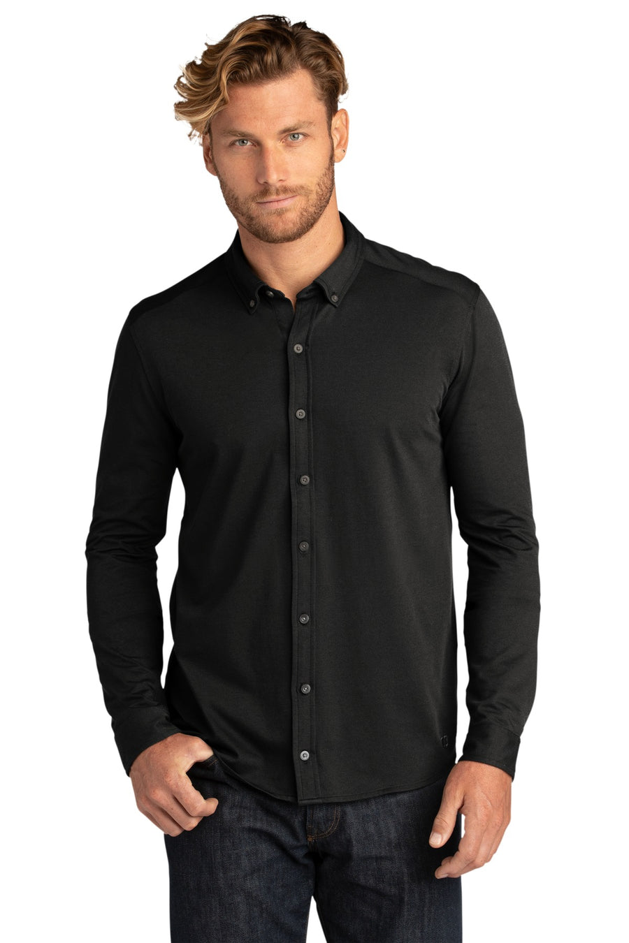 OGIO Code Stretch Long Sleeve Button-Up.