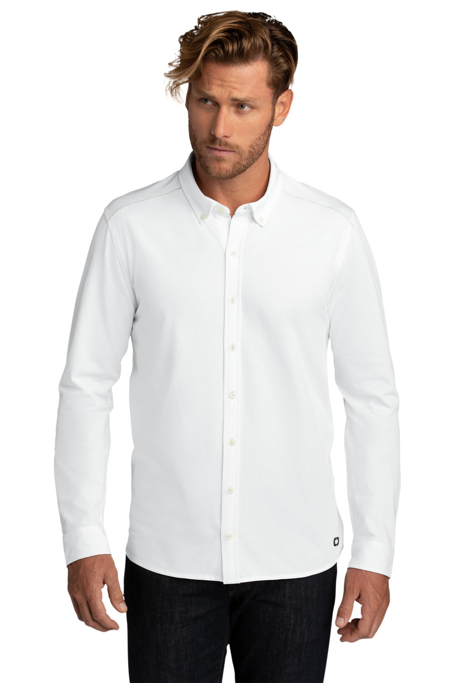 OGIO Code Stretch Long Sleeve Button-Up.