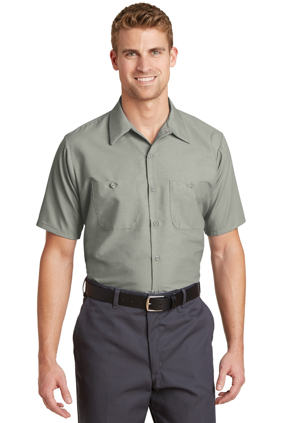 Red Kap Long Size Short Sleeve Industrial Work Shirt.