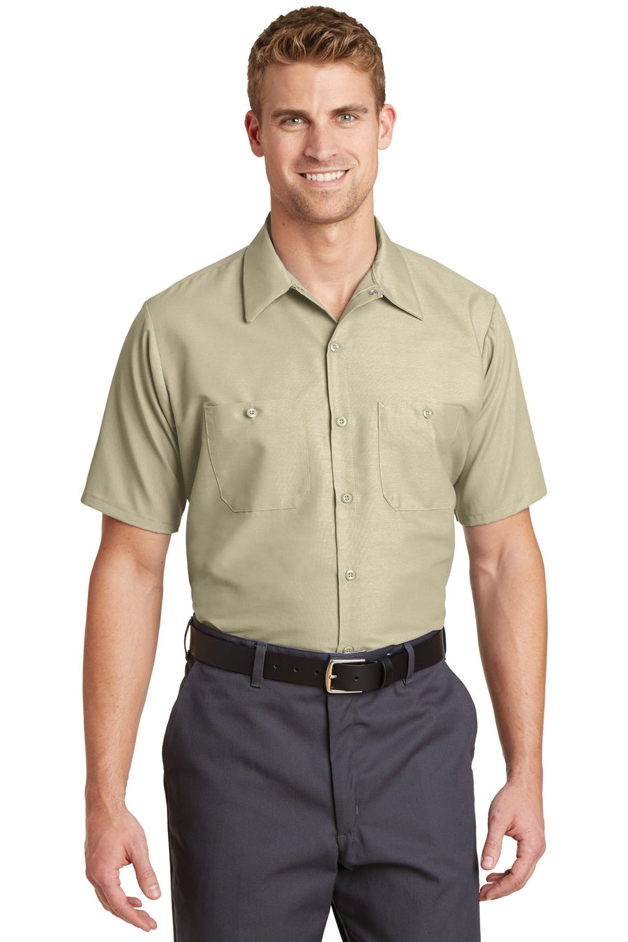 Red Kap Short Sleeve Industrial Work Shirt.