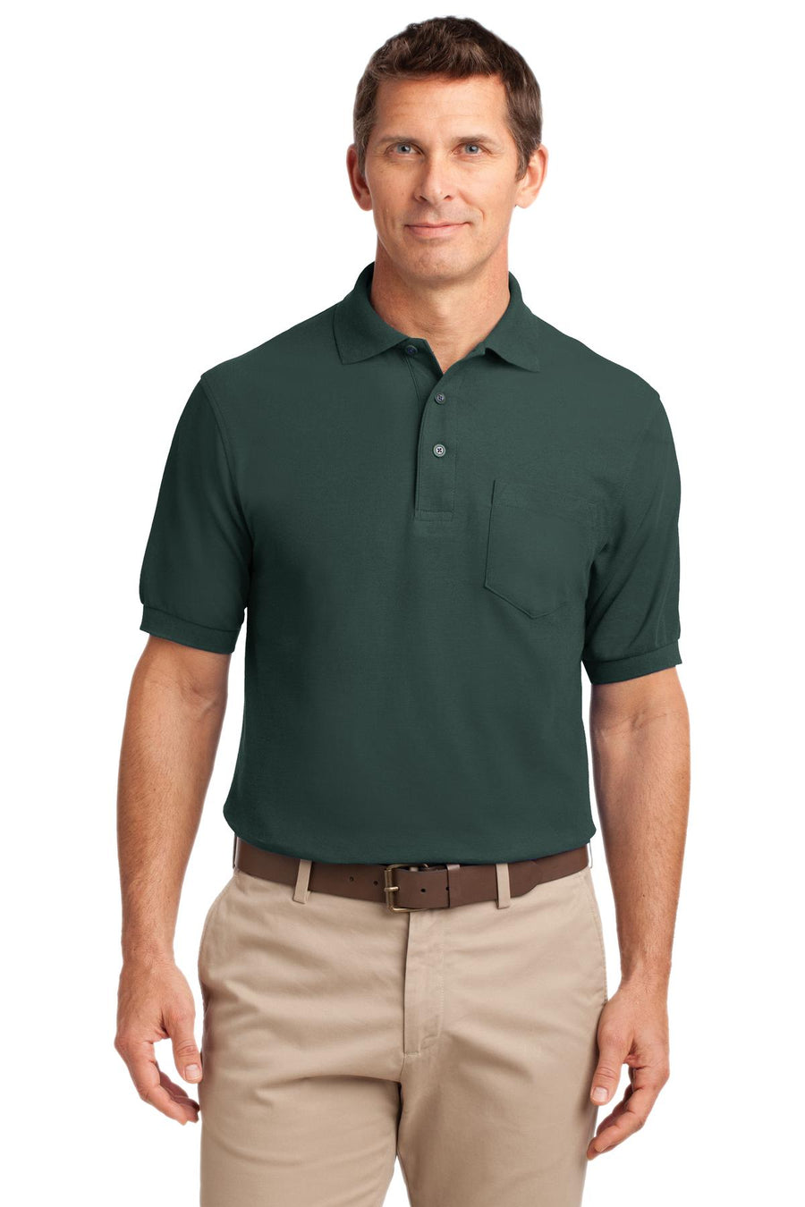 Port Authority Tall Silk Touch Polo with Pocket.